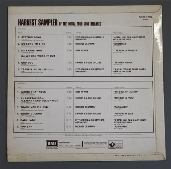 Harvest Sampler of the Initial Four June Releases - Rare UK Harvest Stereo Sampler from 1969, SPSLP 118, VG - EX